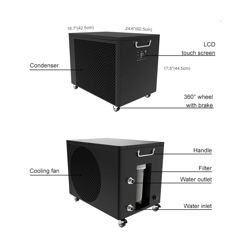1.5 Hp Cold Plunge Water Chiller High Efficiency