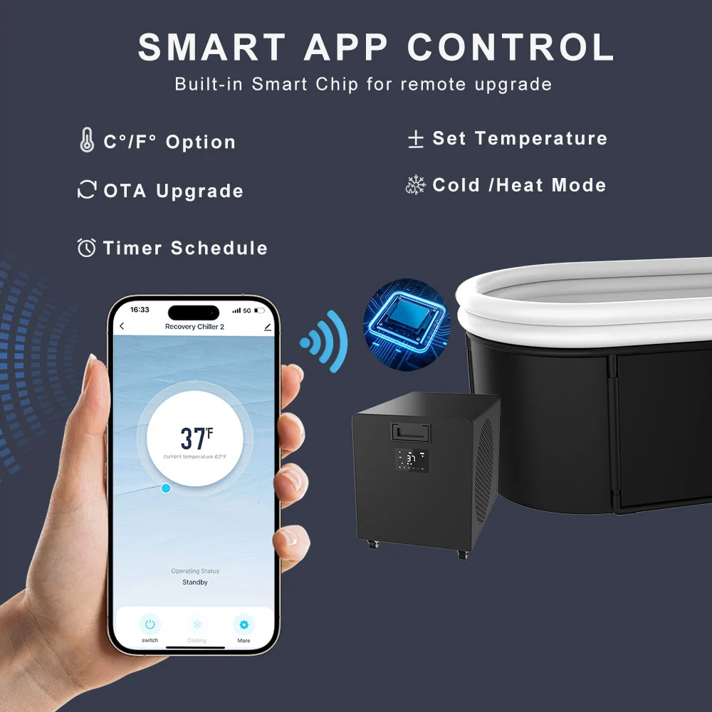 All In One Cold Water Bath Tub With Chiller